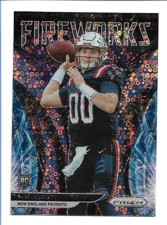 Mac Jones 2021 Panini Prizm Fireworks No Huddle Disco Prizm Rookie #F-25