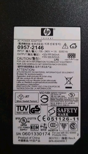 Genuine HP AC Power Adaptor - 0957-2146 (Officejet 4300 & others) - Picture 2 of 4