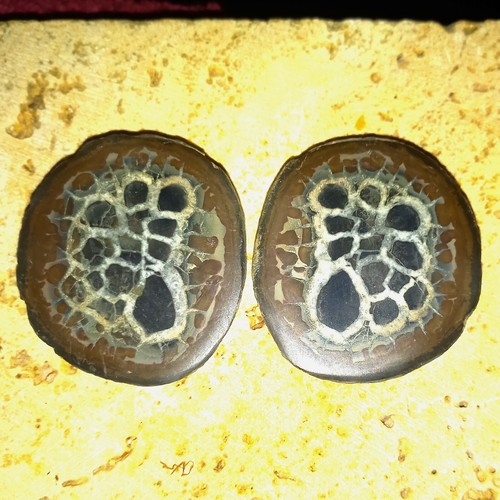 128Gramm Septarie Paar Drachenei Marokko Nr.W  Dragonegg Mineraliensammlung Zen