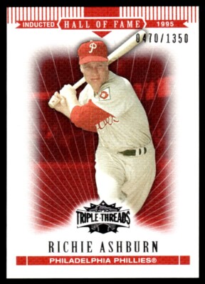 2007 Topps Triple Threads Baseball Richie Ashburn 0470/1350 Phillies #9