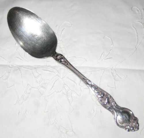WALLACE - VIOLET - STERLING SILVER - SERVING SPOON 8-1/4" - MONOGRAM "G 06"