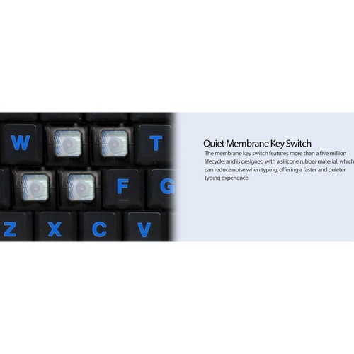 Adesso 3-Color Illuminated Mini Keyboard - Picture 10 of 11
