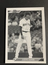 2020 Bowman Heritage Justin Dunn Black & White RC Rookie #15