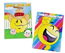 Emoji Smiley Kids Coloring Book and Activity Books Set Smile Face Fun Set of 2