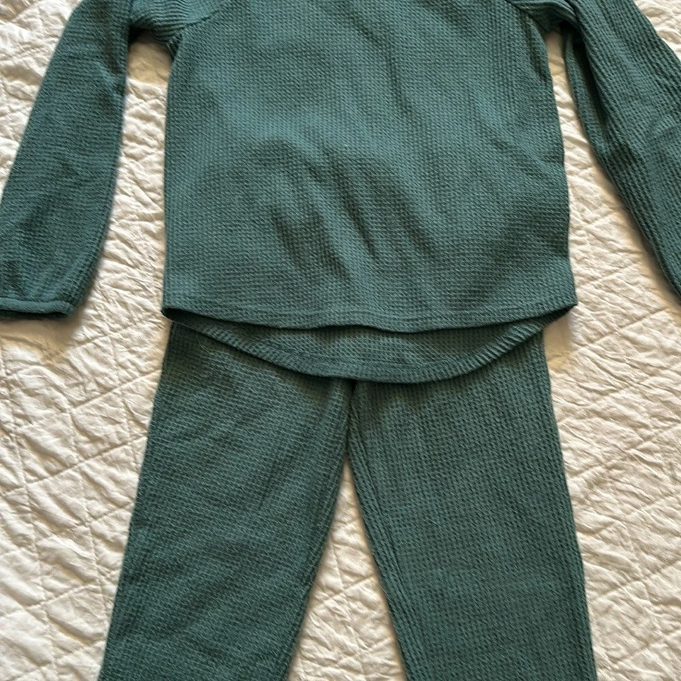 CAT & JACK WAFFLE CONJUNTO DE DOS PIEZAS NIÑAS (TOP M 7/8) (PANTALONES 6/6X) Foto 4 de 4