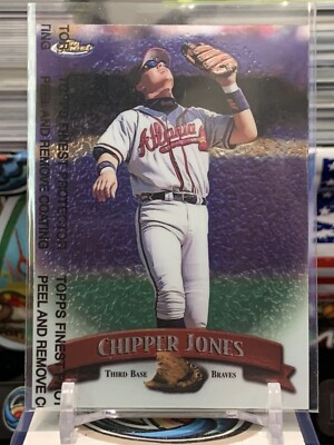1998 Finest #242 Chipper Jones with protector Atlanta Braves HOF HP 2N