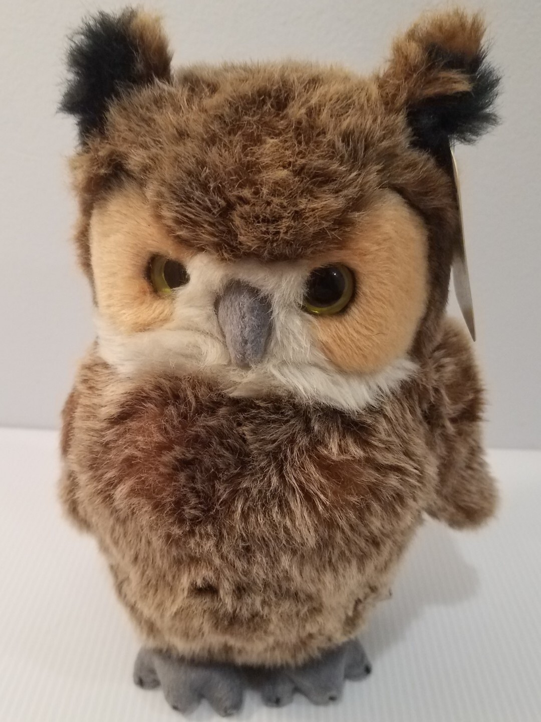 Gund Gundimals Owl Plush Stuffed Animal 9" Realistic Brown Great Horned