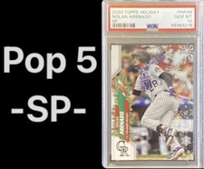 PSA 10 Pop 5 2020 Topps Nolan Arenado Holiday SP Scarf Variation RARE eBay 1/1