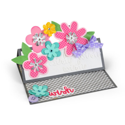 Sizzix Stanze Thinlits Flower Layers & Leaf Karte Blume 660146 Scrapbooking