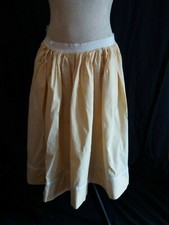 Yellow Striped Fabric Vintage Skirt Petticoat Early 20th Century