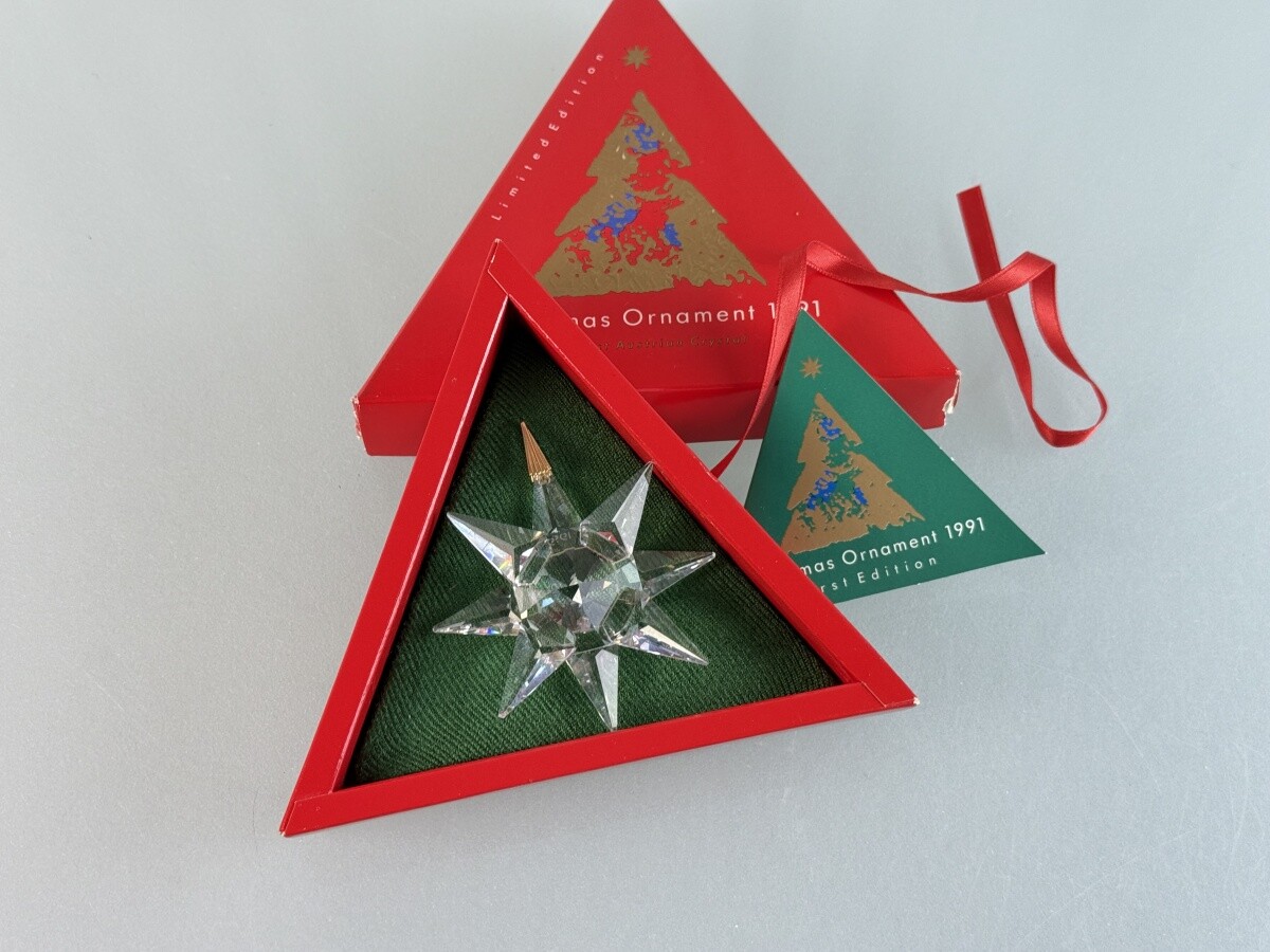 Swarovski Christmas Star 1991 Ornament 6.5 Cm With Ovp Top