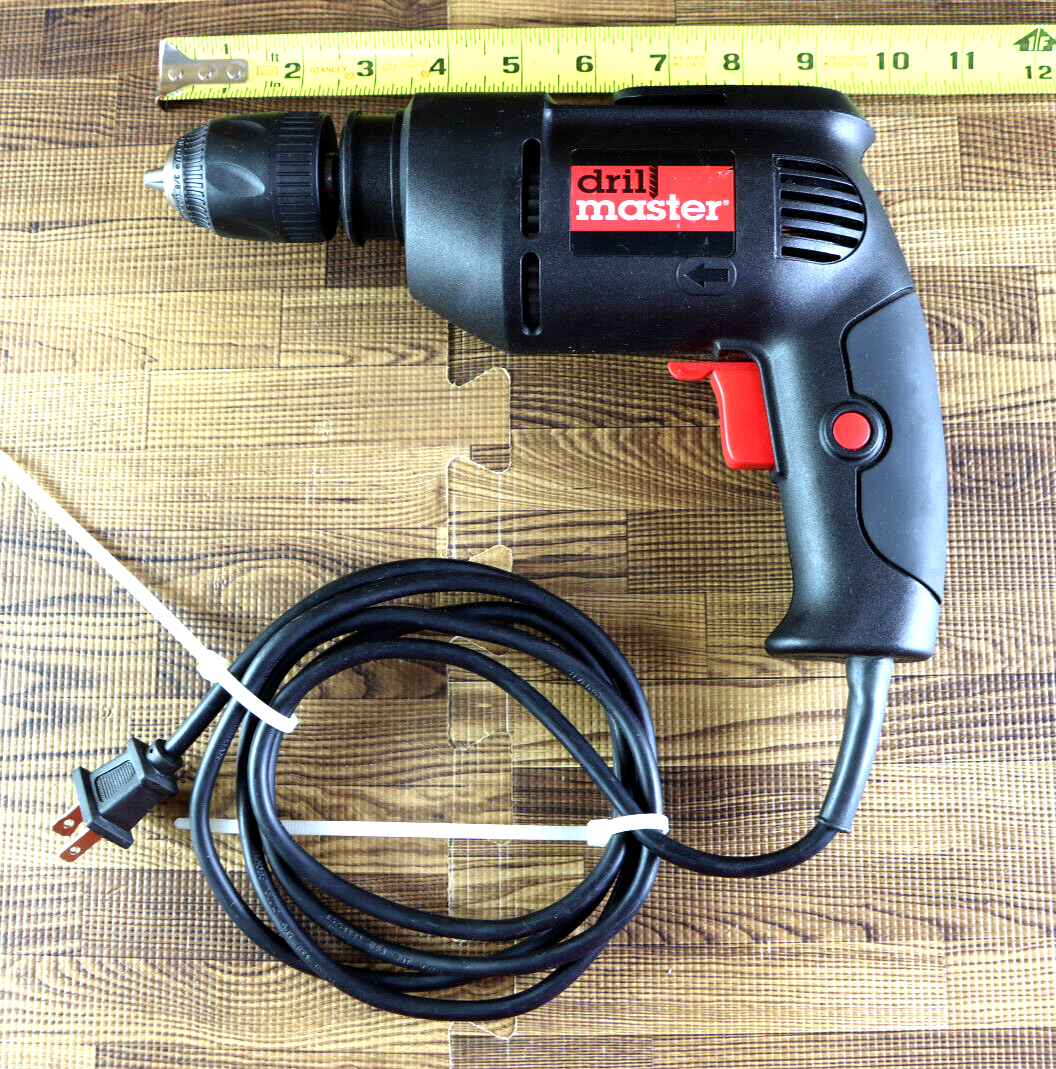 Drill Master 3/8'' Variable Speed Reversible Drill 10mm Keyless Chuck  62856