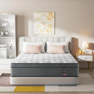 14'' California King Hybrid Spring Gel Memory Foam Mattress in a Box,Edge Support