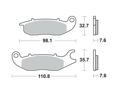 Bremsbeläge LUCAS Typ-MCB759 kompatibel für Honda CBF 125 M CBR 125 R MSX 125 A