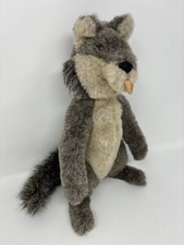 Vintage Dakin Pillow Pets Wolf Plush Stuffed Animal Toy 1982 12  Tall