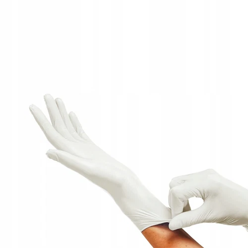 Latex Disposable Gloves Powder-Free 100 Pack Micro Textured 5.7g - Clara Brand