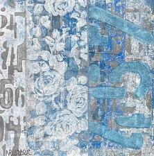 Abstract Painting on Paper, Numeric Painting, Acrylic Painting, Modern Painting