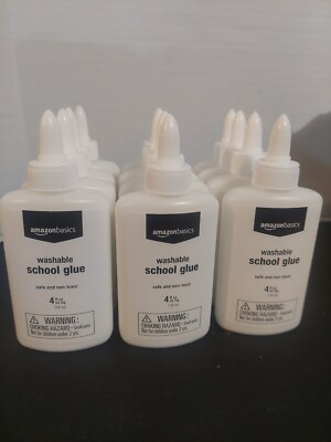 12 PK Amazon Liquid School Glue, Slime, Craft, Washable, 4 oz Each 12 Count