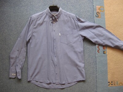 Marc O`Polo Hemd Langarm Blau fein kariert Gr. M od. 39/40