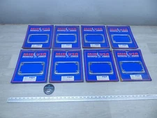 Mid USA brand chrome motorcycle license plate frames set of 8 PL1253-36.