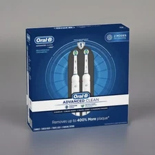 BRAUN Oral-B Advanced Clean Rechargeable Electric Toothbrush (2 PACK) New!