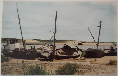 Vintage Postcard Fishing Boats Low Tide Cape Cod Massachusetts AA29