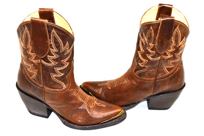 IDYLLWIND Women IDL001-2 WHEELS Round Toe Brown Western Booties 7.5 B