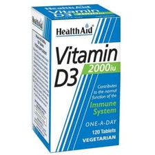 HEALTH AID VITAMIN D3 2000IU - 120 TABLETS