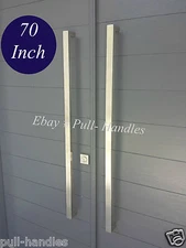 Entry Front Door Long Door Pull Handle 70" Stainless Steel Entry Modern Barn