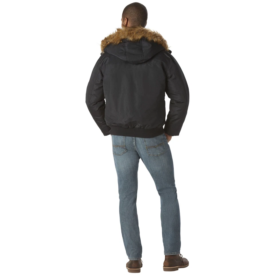 Rocawear Men's Big Hooded Bomber Jacket Black 3X #NPBJU-P1 - Image 2 of 2