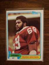 1981 Rush Brown. Cardinals Topps Card 54 Free Shipping