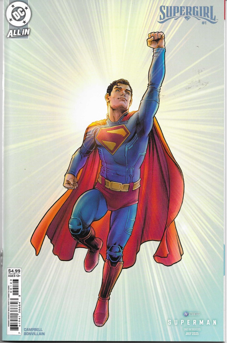 SUPERGIRL (2025) #1 N.SCOTT SUPERMAN MOVIE Variant - New Bagged (S)