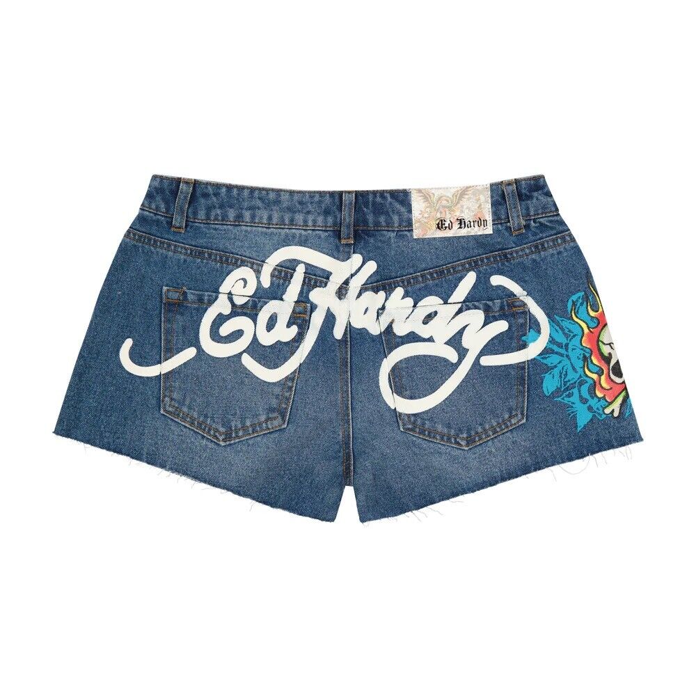 ED HARDY 刺繍 狼 ショートパンツ 32 - パンツ ED HARDY 刺繍 狼 ショートパンツ 32 - パンツ