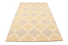 Contemporary Multicolored Trellis 5X8 Modern Rug Pastel Color Hand-Tufted Carpet