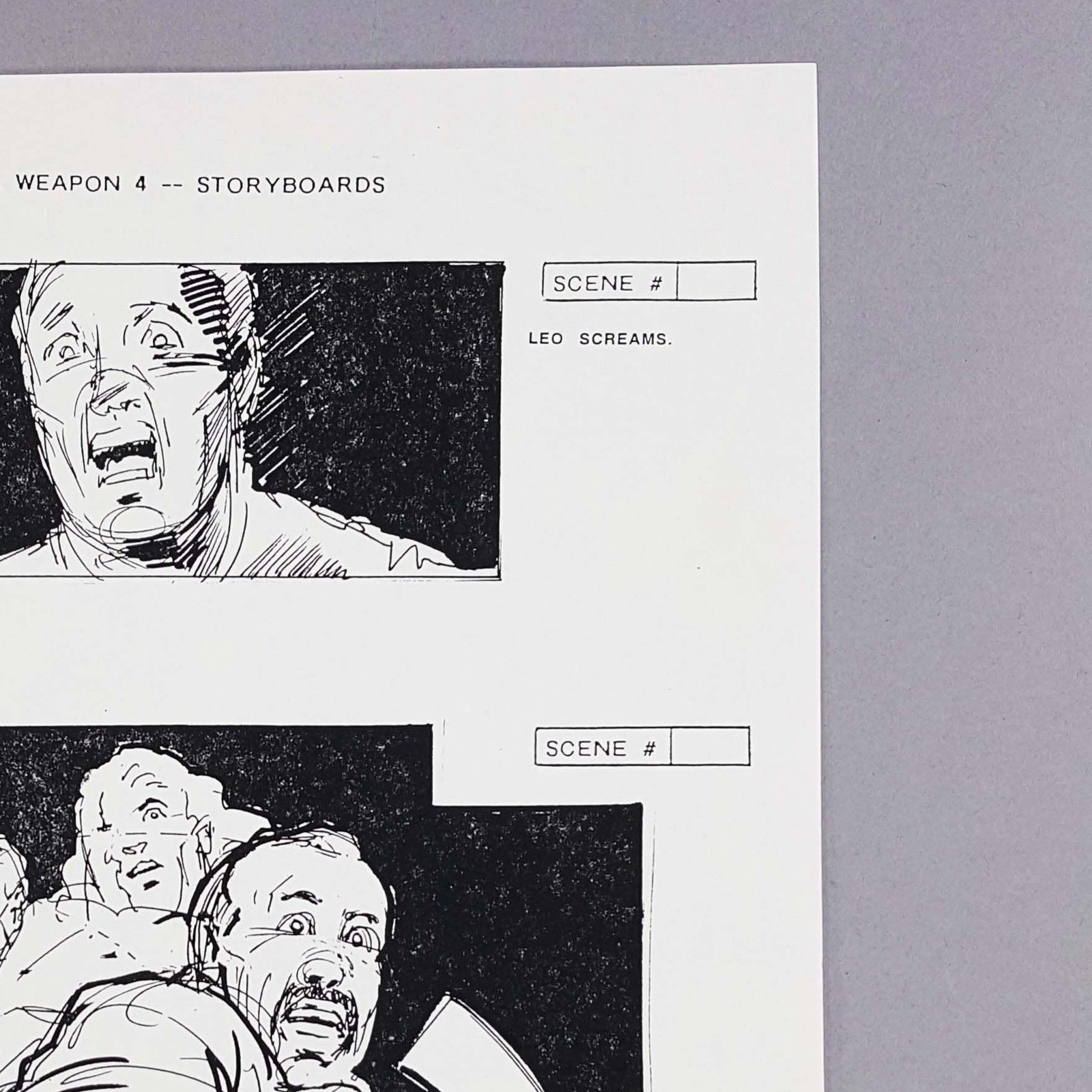 Image 8 of Lethal Weapon 4 Storyboard Joe Pesci Leo Getz Screaming Boat Fight Scene