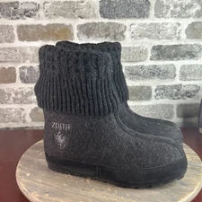 ZDAR Masha High Knit Lambswool Wool Hemp Winter Snow Boots Sz 39/US 9
