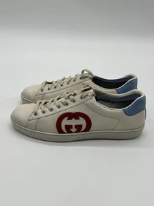 Baskets mode Gucci Ace Interlocking G taille 6 homme US6,5 femme US 8 cuir blanc