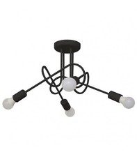 Helam Lighting Oxford Multi Arm Semi Flush Ceiling Light Black 44cm - Brand New
