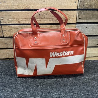 Vintage 1970s Western Airlines Carry On Bag Airline Cabin Bag Holdall Unrestored
