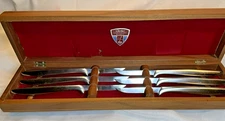 Gerber Miming Steak Knives Set of 6 Walnut Box