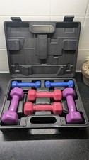 Dumbbell Weight Set with Case Neoprene Coated Hand Weights For Home Gym