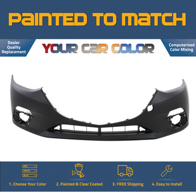 For 2014-2016 MAZDA 3 Front Bumper Cover Sedan/H/B Painted to Match