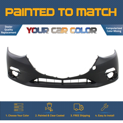 #ad #ad For 2014 2016 MAZDA 3 Front Bumper Cover Sedan H B Painted to Match $276.00