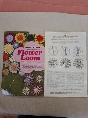 Vintage Multi Fleur (rund, Referenz Nr.11) Blumenwebstuhl Gebrauchsanweisung, gebraucht