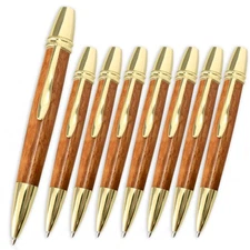Polaris Twist Pen Kit, Gold Finish, 8 Pack, Legacy Woodturning