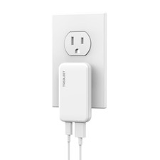 Ultra-Thin 20W USB-C PD Fast Portable Charger, 2-Port Wall White