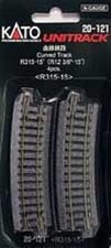NEW KATO 315mm 12 3/8" Radius 15  Curve Track 4 pcs N SCALE