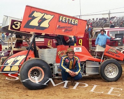 BARRY CAMP #77 FETTER SPRINT CAR CLOSE UP SHOT 8X10 GLOSSY PHOTO #1Z | eBay