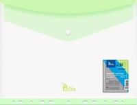 5903242104756 Koperta PP NA Zatrzask Z PerforacjĄ A4 Zielona Tetis Tetis