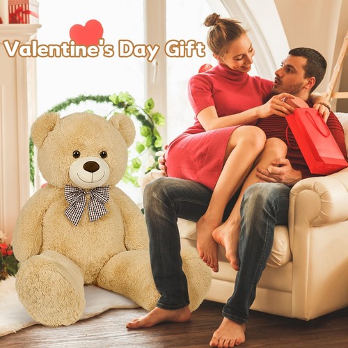 Giant Teddy Bear Stuffed Animal 4FT, Big Teddy Bear Plush for Kids, Large Bro... - Picture 2 of 6